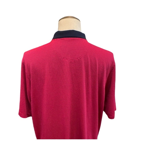 F&G Tech Men’s Classic Polo Shirt. Red, Navy. Large - Picture 9 of 11